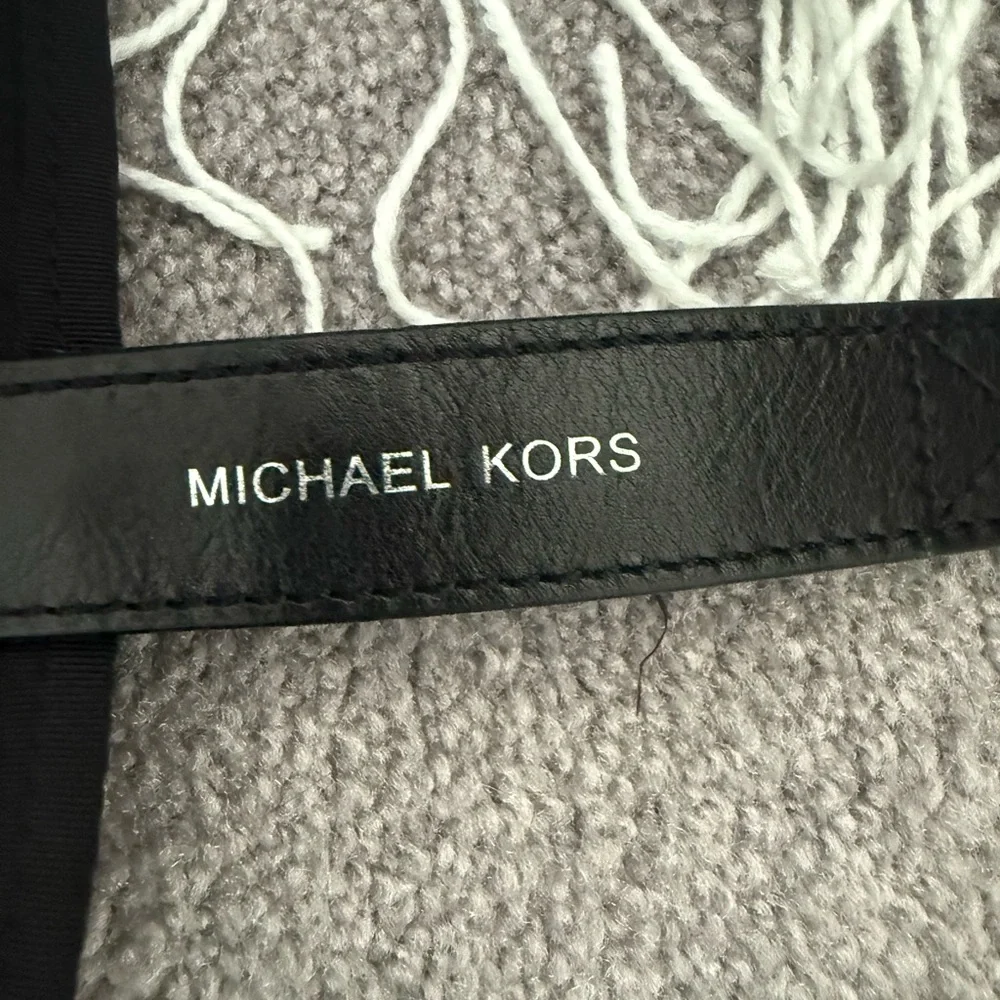 Michael Kors Black Embossed Baby Diaper Handbag With Baby Changing Pad & Pockets - Picture 7 of 10